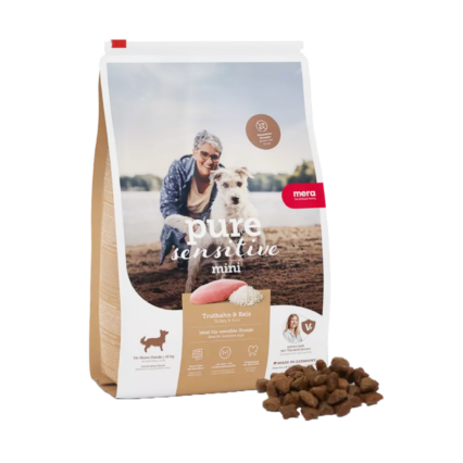 Mera Pure Sensitive Mini Turkey & Rice Dog Food for Small Breeds – Hypoallergenic Dry Kibble