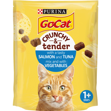 GO-CAT Crunchy and Tender Salmon - Crunchy and Tender Cat Food