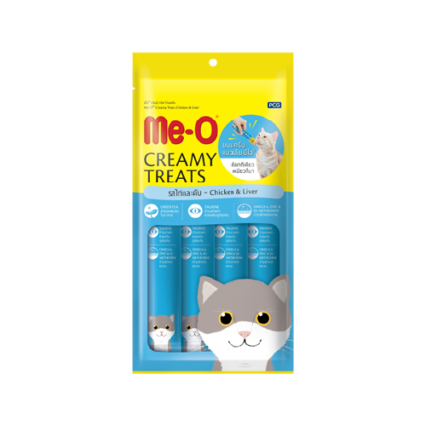 Me-o lickable cat creamy Treats for cats and kittens - Flavour: Chicken & Liver - Mini Pets World