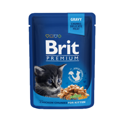Brit Kitten Chicken Chunks Pouch at MiniPetsWorld - Kitten Nutrition