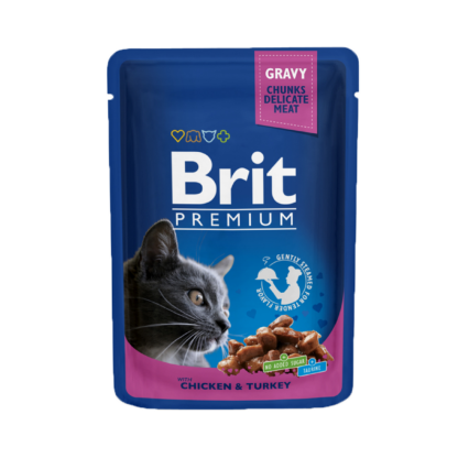 Brit Chicken & Turkey Cat Pouches at MiniPetsWorld - Gourmet Cat Food