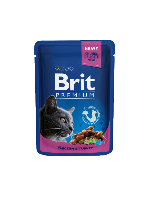 Brit Chicken & Turkey Cat Pouches at MiniPetsWorld - Gourmet Cat Food
