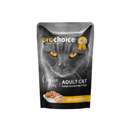 Prochoice Grain-Free Adult Cat Jelly – Chicken & Liver