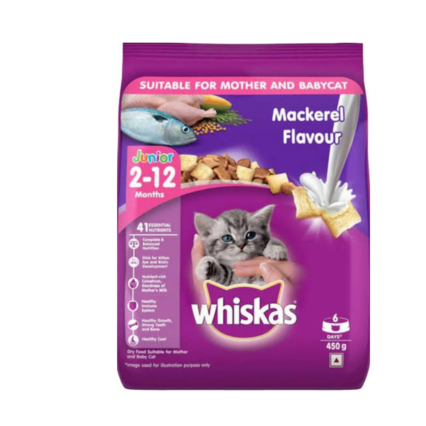 Whiskas Junior (2-12 months) Cat Food Mackerel Flavor