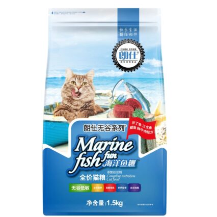 Marine Grain-Free Cat Food Fish Flavor – High-quality fish protein, grain-free nutrition, supports digestion and coat health.