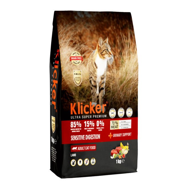 Klicker Lamb Sensitive Digestion Adult Cat Food – 1kg Pack