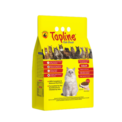 Topline Cat Food Adult with Chicken & Fish – Complete nutrition for adult cats in Pakistan