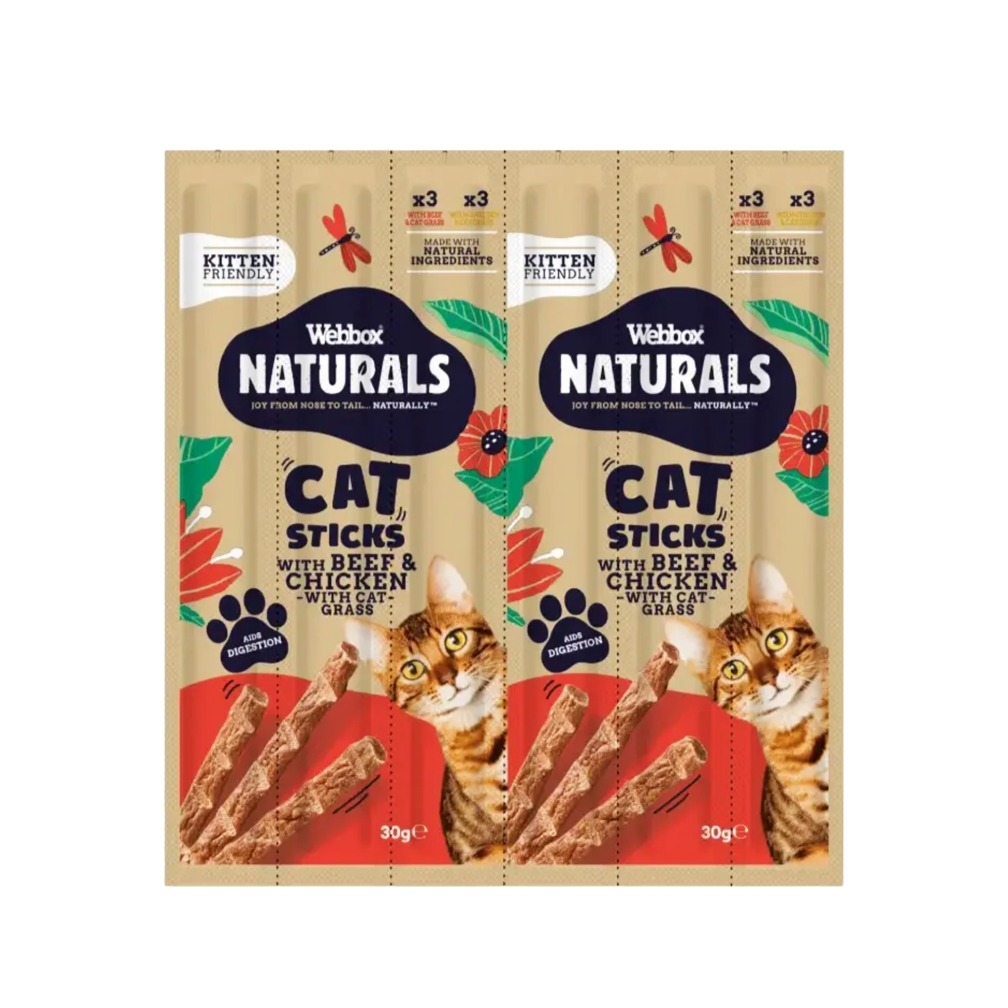 webbox-naturals-cat-grass-sticks-with-beef-mini-pets-world Webbox Naturals Cat Sticks with Beef – High meat grain-free cat treats
