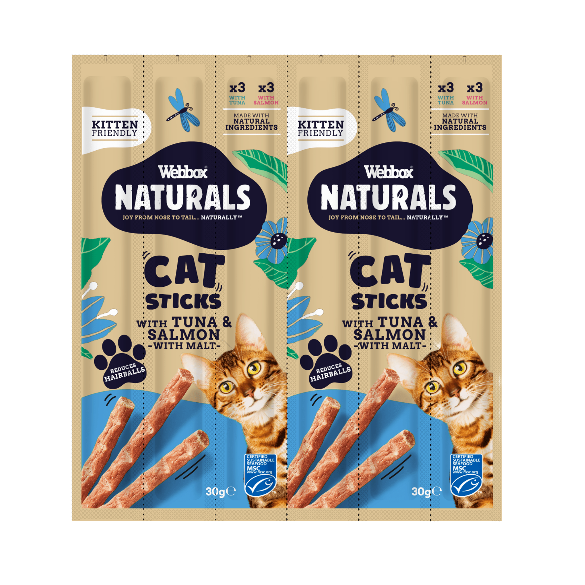 webbox-naturals-cat-sticks-with-tuna-and-malt-mini-pets-world Webbox Naturals Cat Sticks MSC Tuna and Salmon – grain-free cat treats
