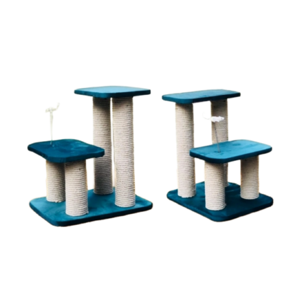 4 Pole Cat Scratch Post with Mouse Toy 17 Inch Height