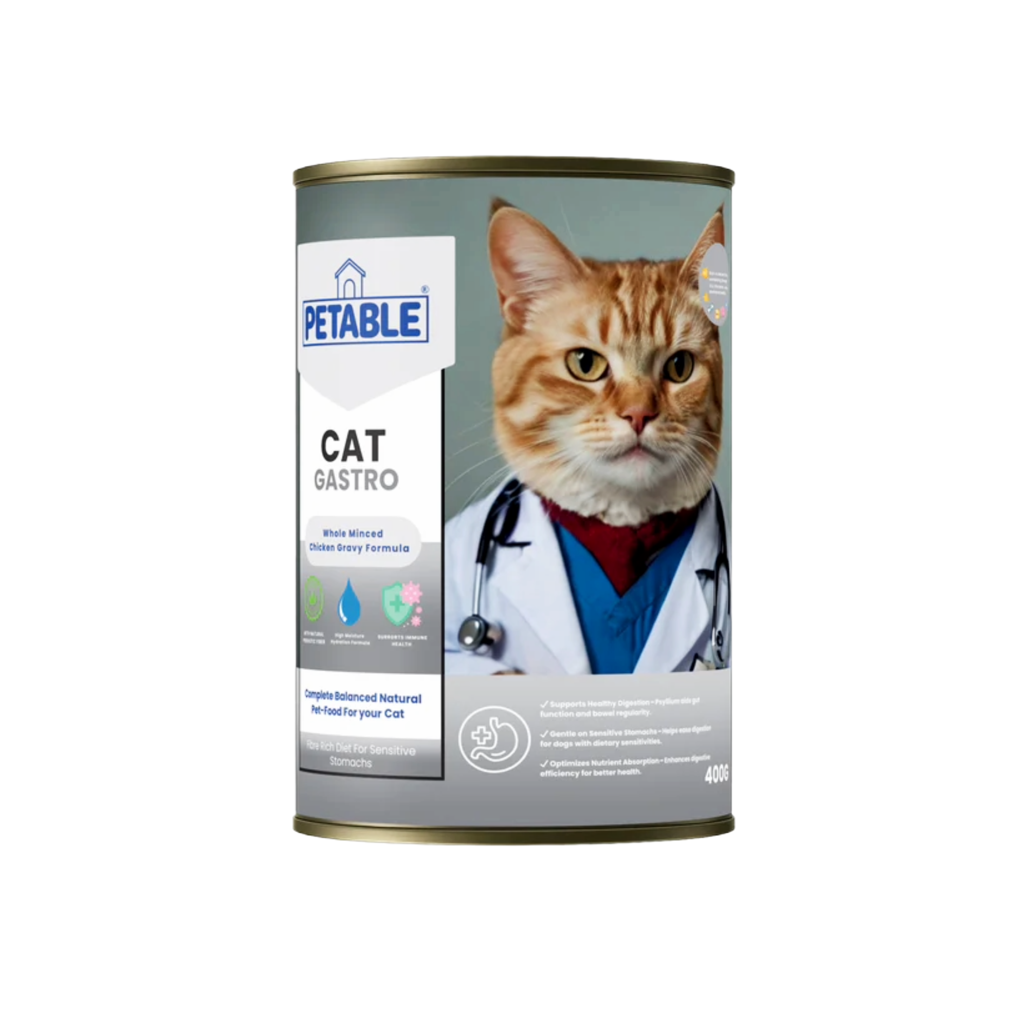 petable-gastro-cat-food-mini-pets-world Petabel Gastro Wet Cat Food with Psyllium 400g Digestive Care Formula