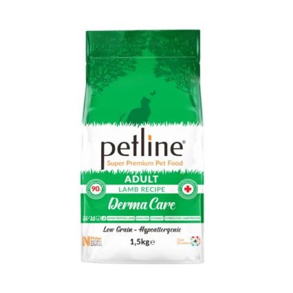 Petline Derma Care Adult Cat Food Lamb for sensitive skin and allergies