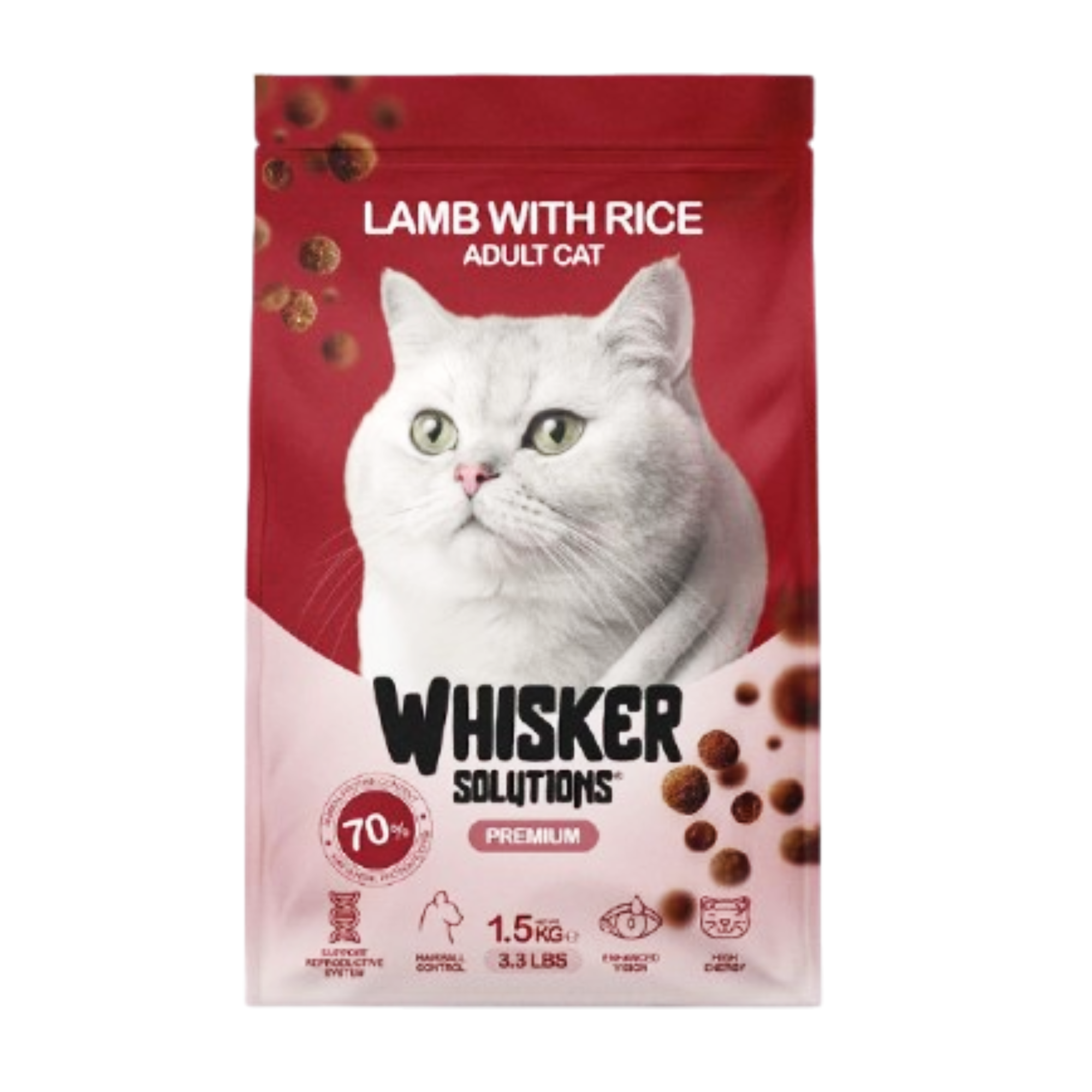 whisker-solutions-adult-cat-food-lamb-with-rice-mini-pets-world Whisker Solutions Lamb with Rice Adult Cat Food 1.5kg for healthy digestion and energy