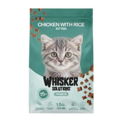 Whisker Solutions Kitten Food Chicken and Rice 1.5kg