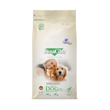 Bonacibo Hypoallergenic Adult Dog Food Lamb and Rice for sensitive dogs