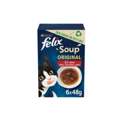 FELIX Soup Original Farm Selection Wet Cat Food Pouch for Adult Cats