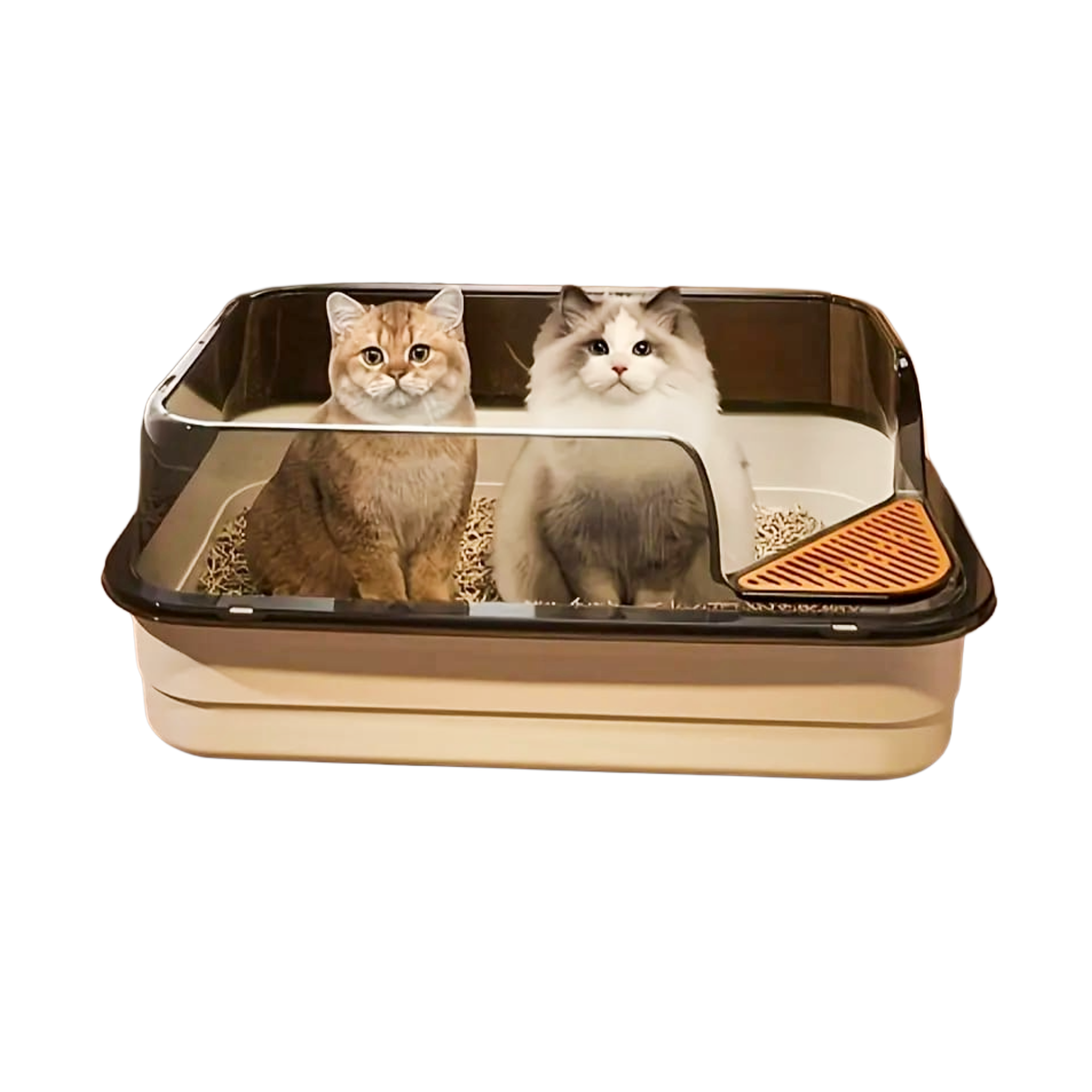 extra-large-cat-litter-box-mini-pets-world High Sided Cat Litter Box with Splash Guard and Anti Tracking Step