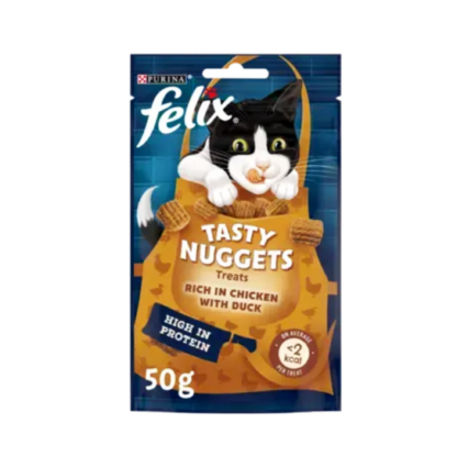 Felix Tasty Nuggets Chicken and Duck Cat Treats high protein cat snacks