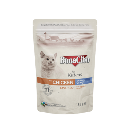 BonaCibo Chunks in Gravy Wet Food for Kittens 85g