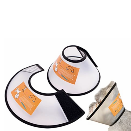 Adjustable Elizabethan recovery collar for cats and dogs