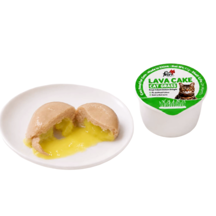Flori Pet Lava Cake Cat Grass Soup Filled Chicken Treat 65g