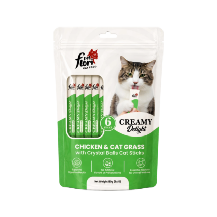 Flori Pet Chicken and Cat Grass Creamy Treat for Cats 90g