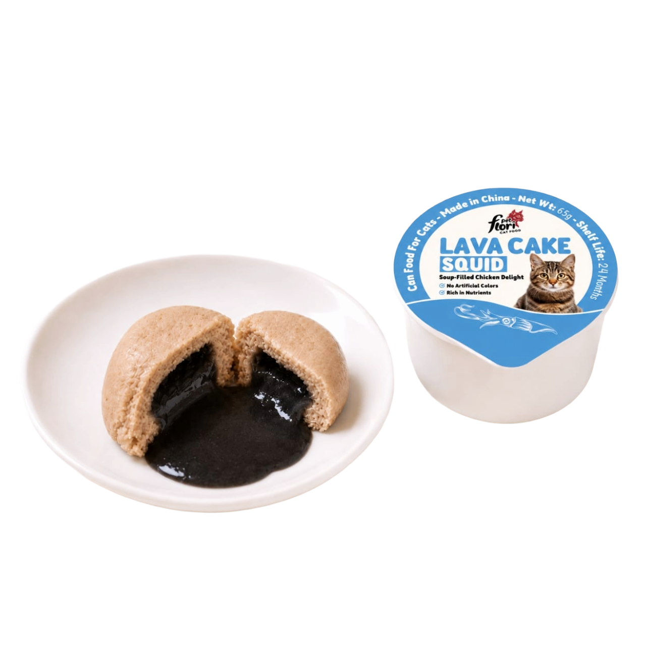 flori-pet-lava-cake-squid-cat-treat-mini-pets-world Flori Pet Lava Cake Squid Soup Filled Chicken Cat Treat 65g