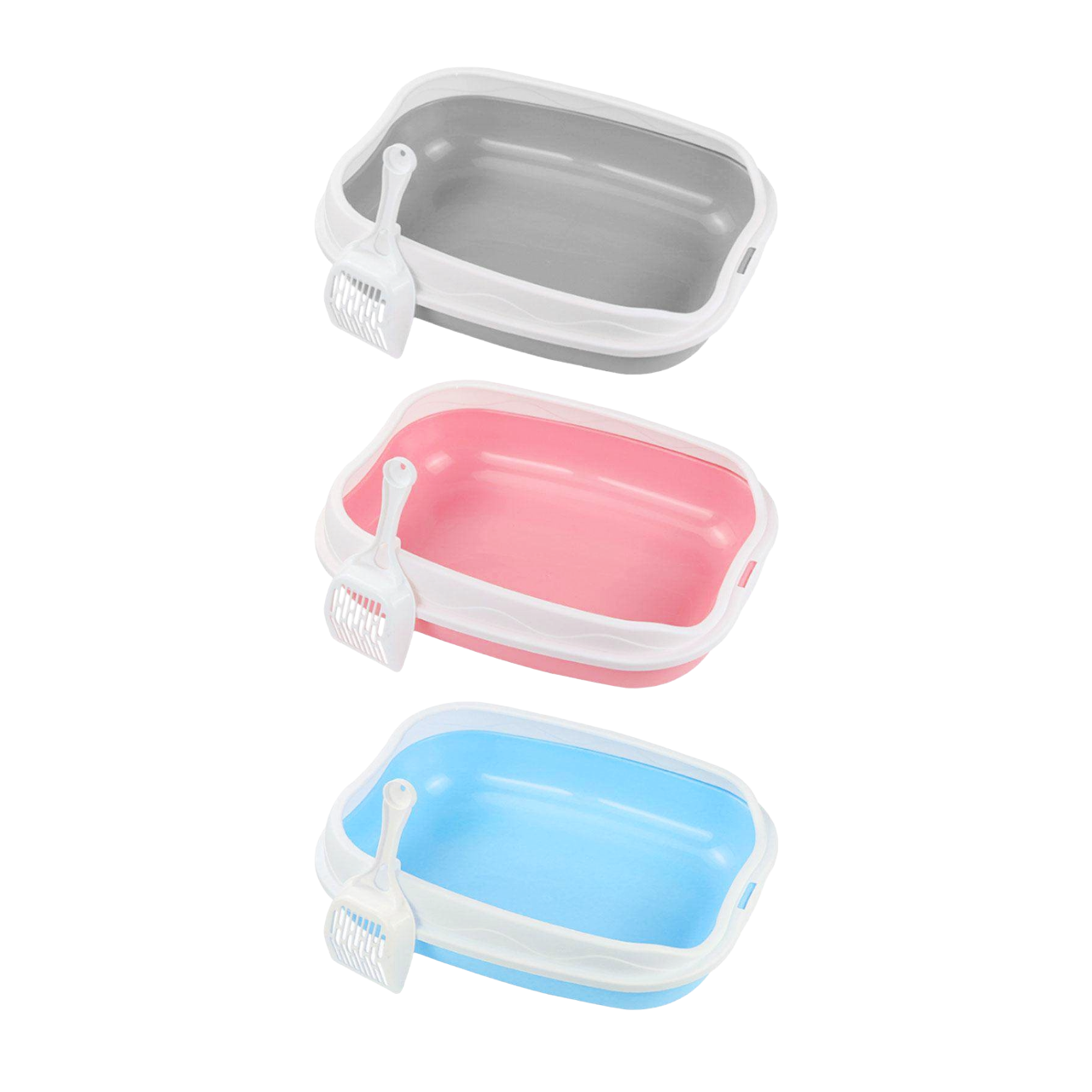 imported-cat-litter-tray-with-scoop-mini-pets-world Acituna high rim open cat litter tray with scoop