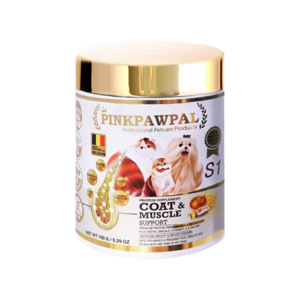 Pinkpawpal Coat and Muscle Support supplement for dogs cats and pets
