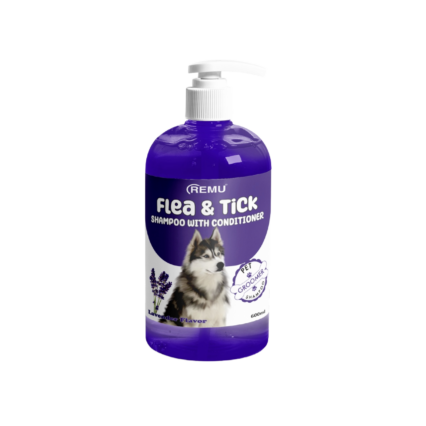 Remu Flea and Tick Shampoo with Conditioner 600ml for dogs
