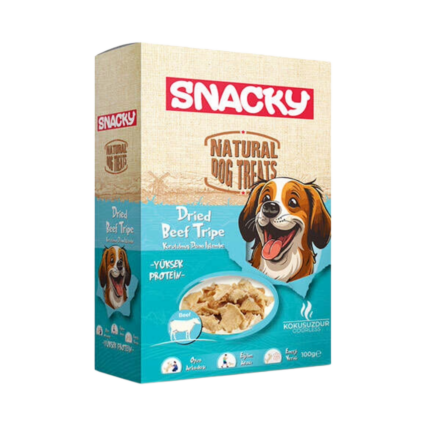 Snacky Natural Dried Beef Tripe Dog Treat 100g