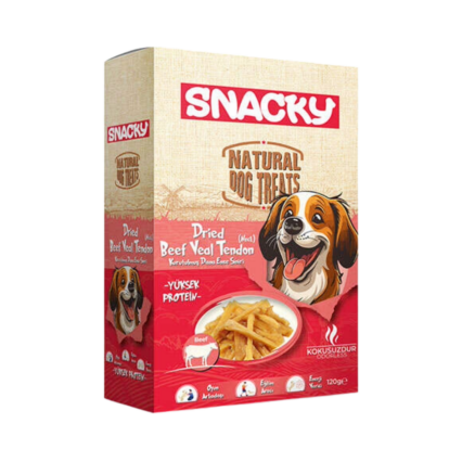Snacky Dried Beef Veal Tendon Dog Treat 120g