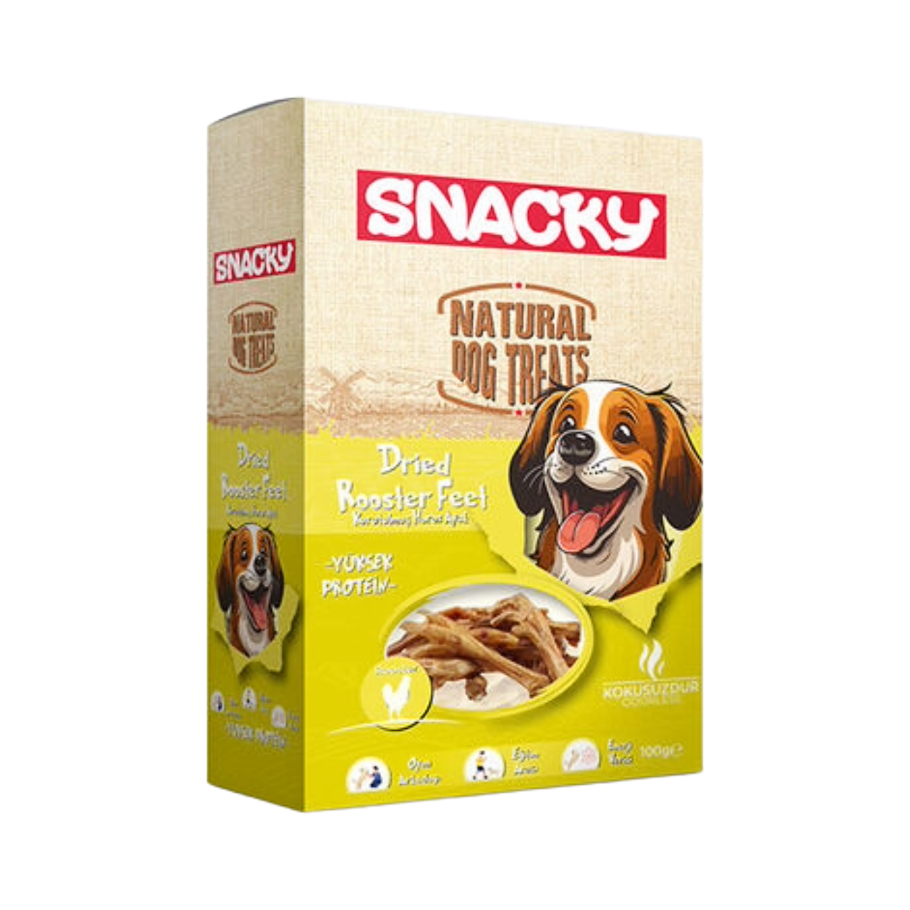 snacky-natural-dried-roasted-food-dog-treat-mini-pets-world Snacky Dried Rooster Foot Dog Treat 100g