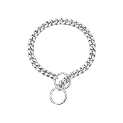 Premium stainless steel choke chain dog collar Cuban link heavy duty training collar