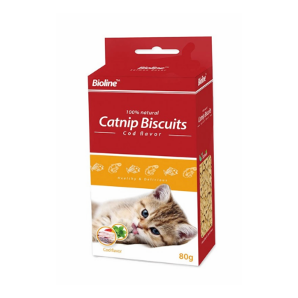 Bioline Catnip Biscuits 85g natural catnip treats for cats