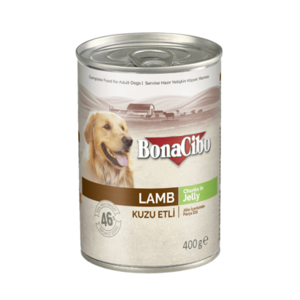 BonaCibo Lamb Chunks in Jelly Wet Dog Food 400g