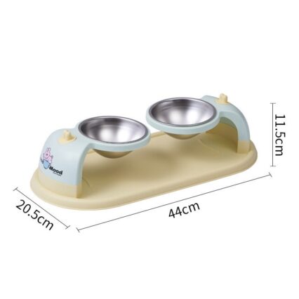 Good Mood Elevated Double Stainless Steel Pet Bowl for cats and small dogs