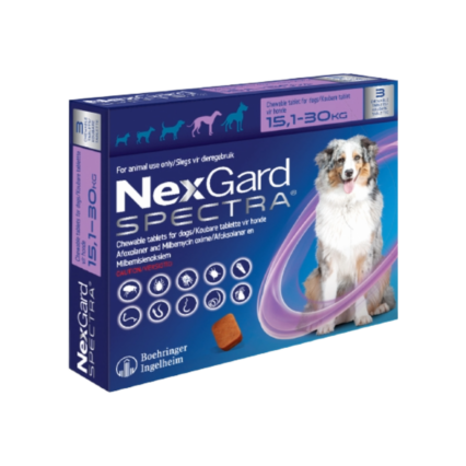 NexGard SPECTRA Chewable Tablets for Dogs 15.1kg to 30kg