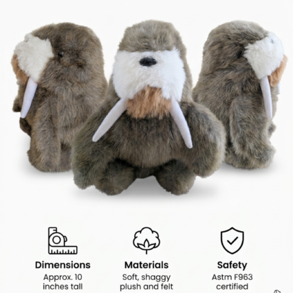 Walrus Plush Stuffed Toy for Cats and Dogs