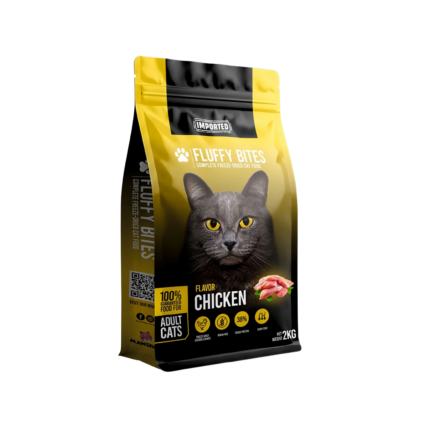 Fluffy Bites Grain-Free Freeze-Dried Chicken Cat Food 2kg with probiotics