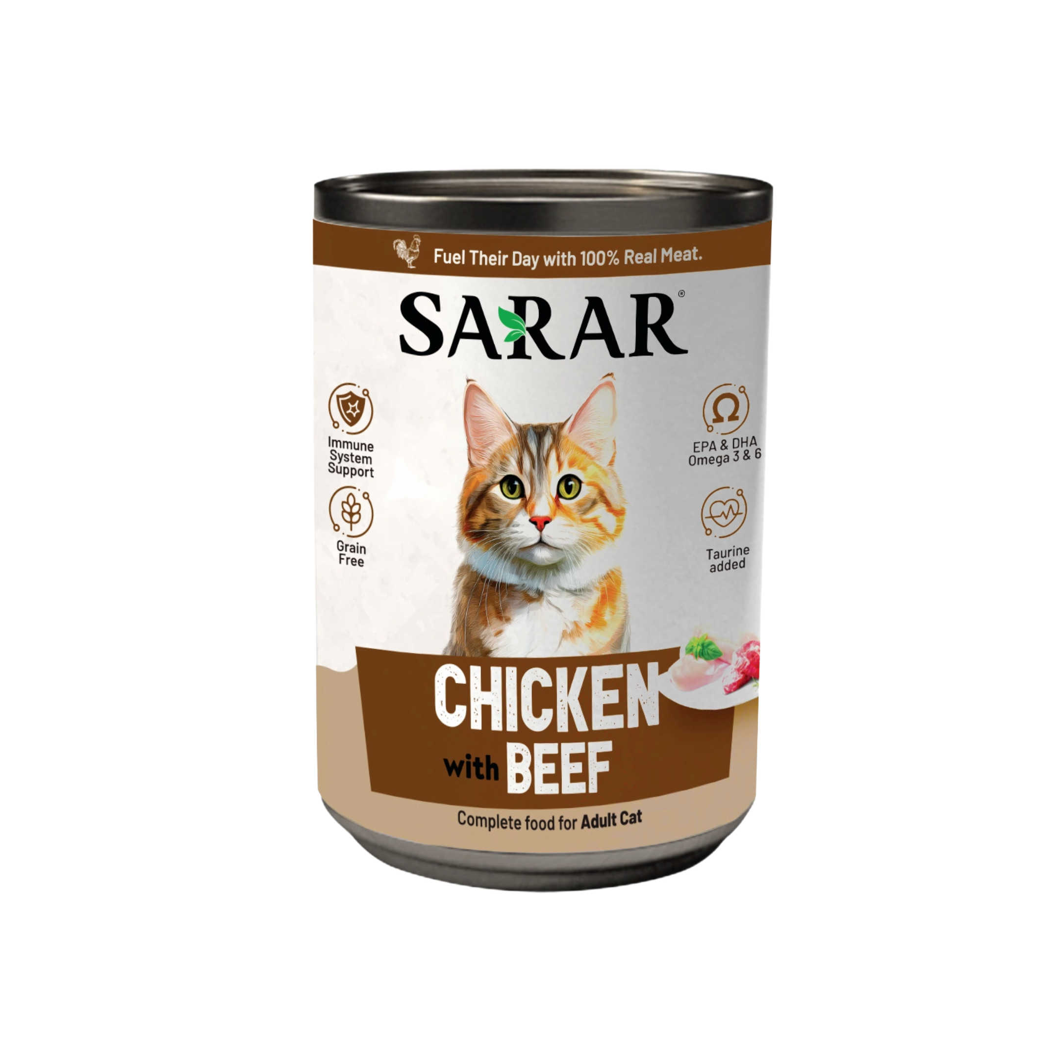 sarar-chicken-with-beef-wet-cat-food-400g SARAR Chicken with Beef Wet Cat Food 400g premium complete wet cat food