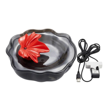 Autumn Leaf Automatic Pet Water Fountain with USB pump for cats and small dogs