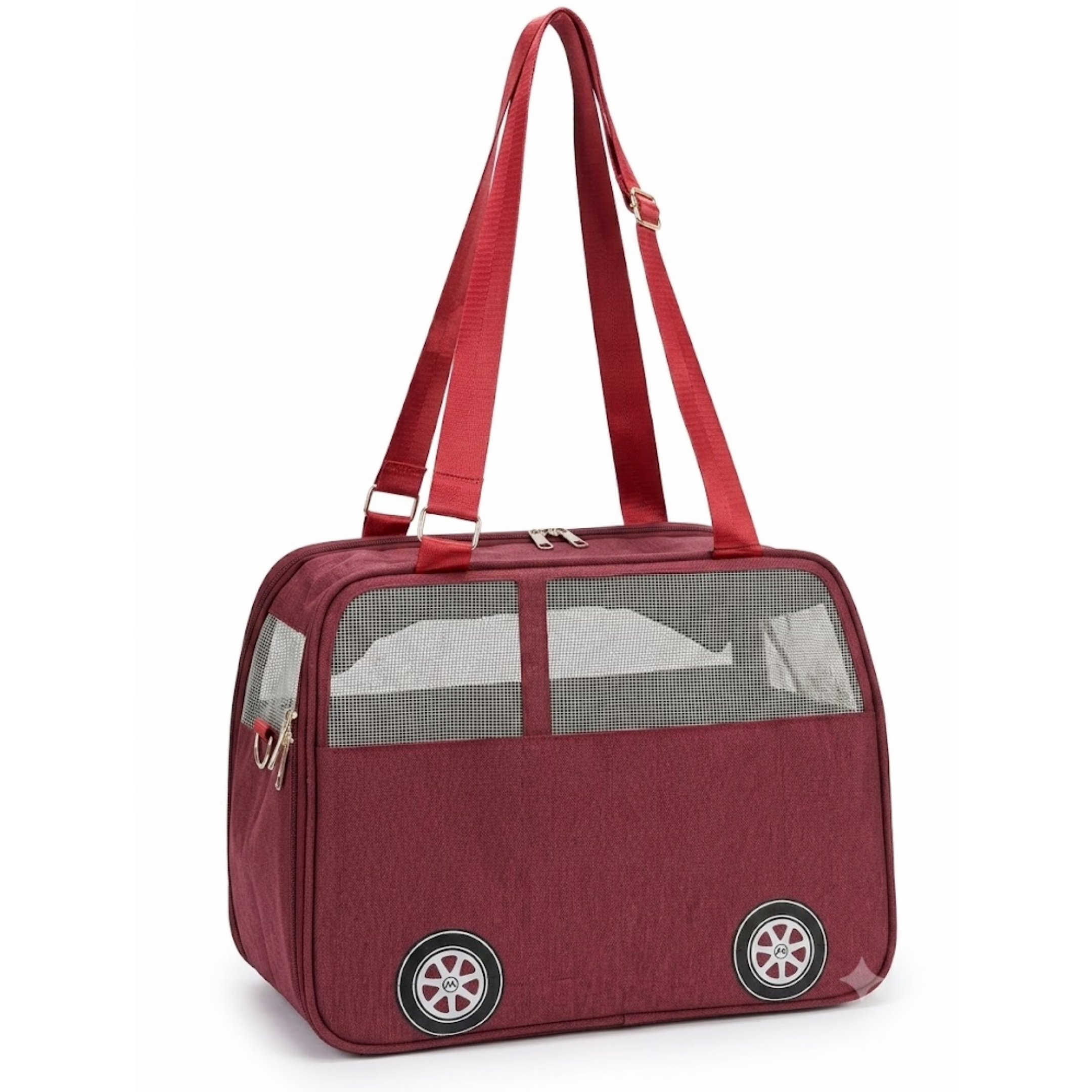 bus-style-pet-travel-bag-02 Deluxe Bus Style Pet Travel Carrier for Cats and Small Dogs