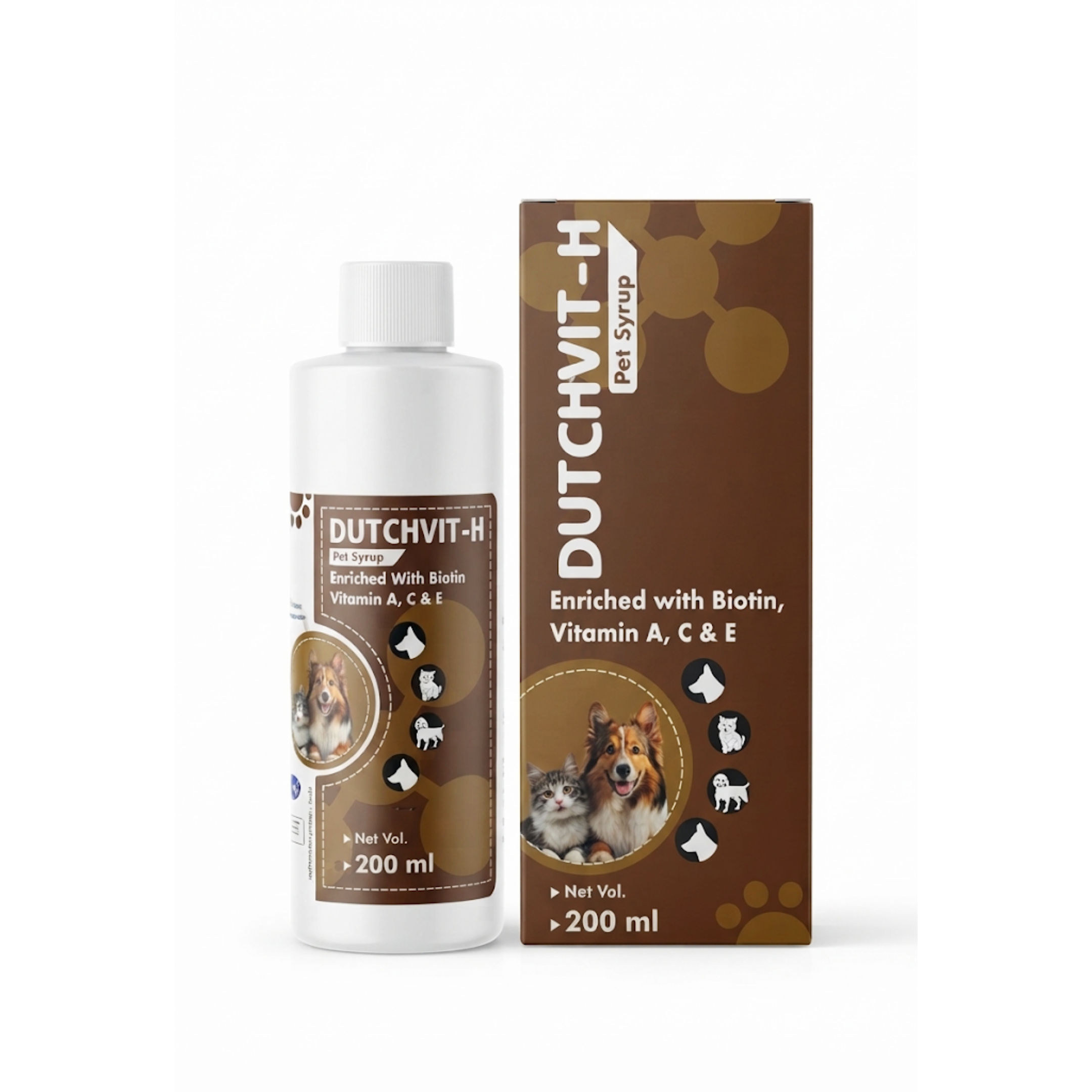 dutchvit-h-skin-and-coat-syrup-for-cats-and-dogs-200ml Dutchvit-H pet syrup for cats and dogs 200ml
