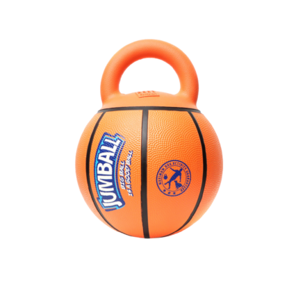 Jumball Basketball Dog Toy Durable Floating Fetch and Tug Ball