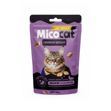 Micocat Duck Crunchy Biscuit Cat Treats with Creamy Filling 60g