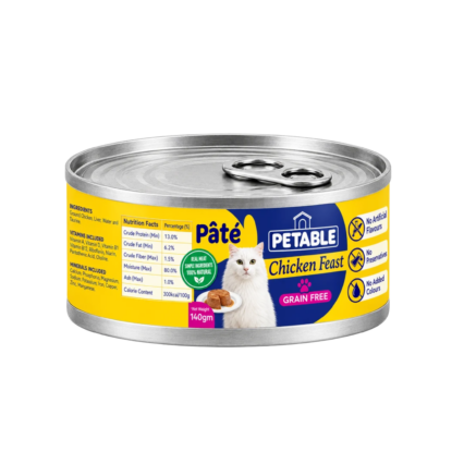Petable Chicken Feast Pâté Wet Cat Food Grain Free 140g